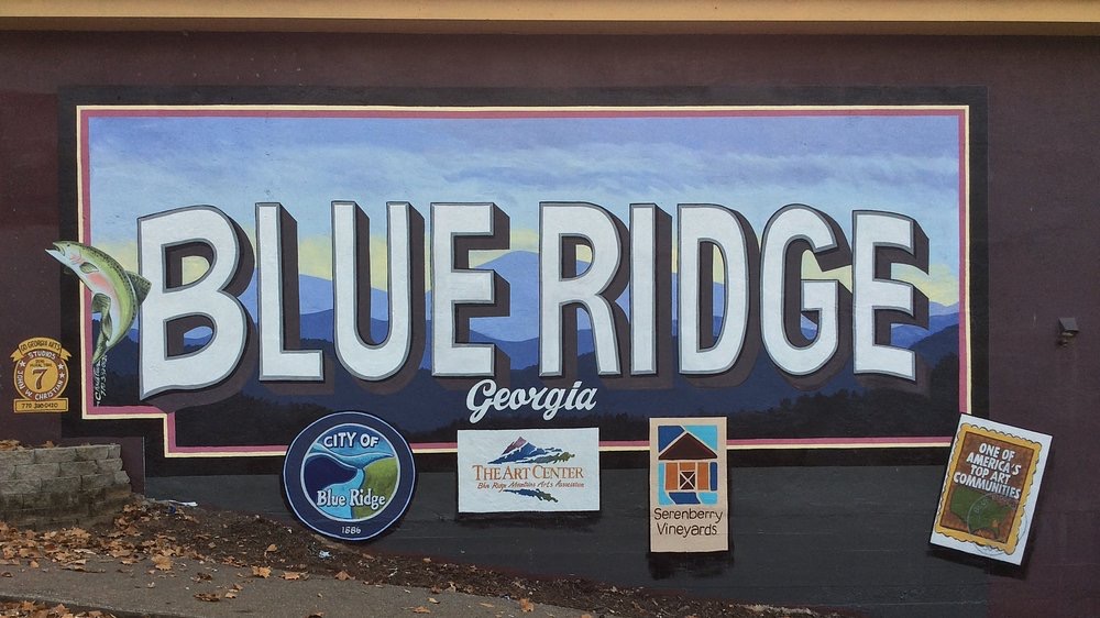 signage showing blue ridge